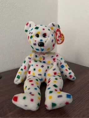 Ty 2K Beanie Baby Multi-Color Confetti Bear Plush Toy